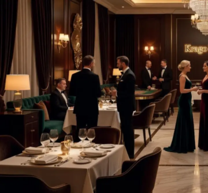 Elegancka sala restauracyjna Krago Vibe przygotowana na wieczorne wydarzenie
